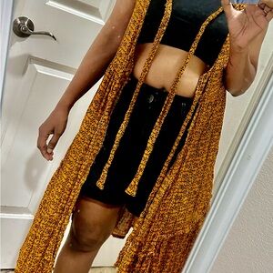 Honey mustard color beach cover up